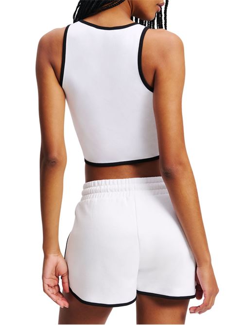 Canotta donna bianca in cotone Karl Lagerfeld jeans | A2W17024100